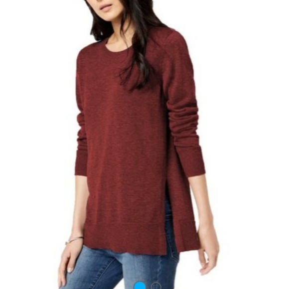crew neck tunic sweater
